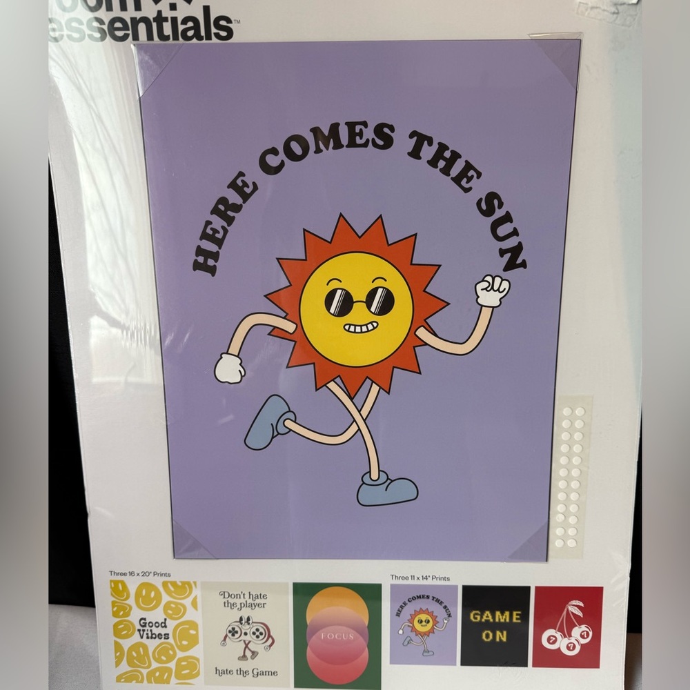 6 Piece Wall Art Print Collection 3-16”x30” & 3-11”x14” Prints -NIP